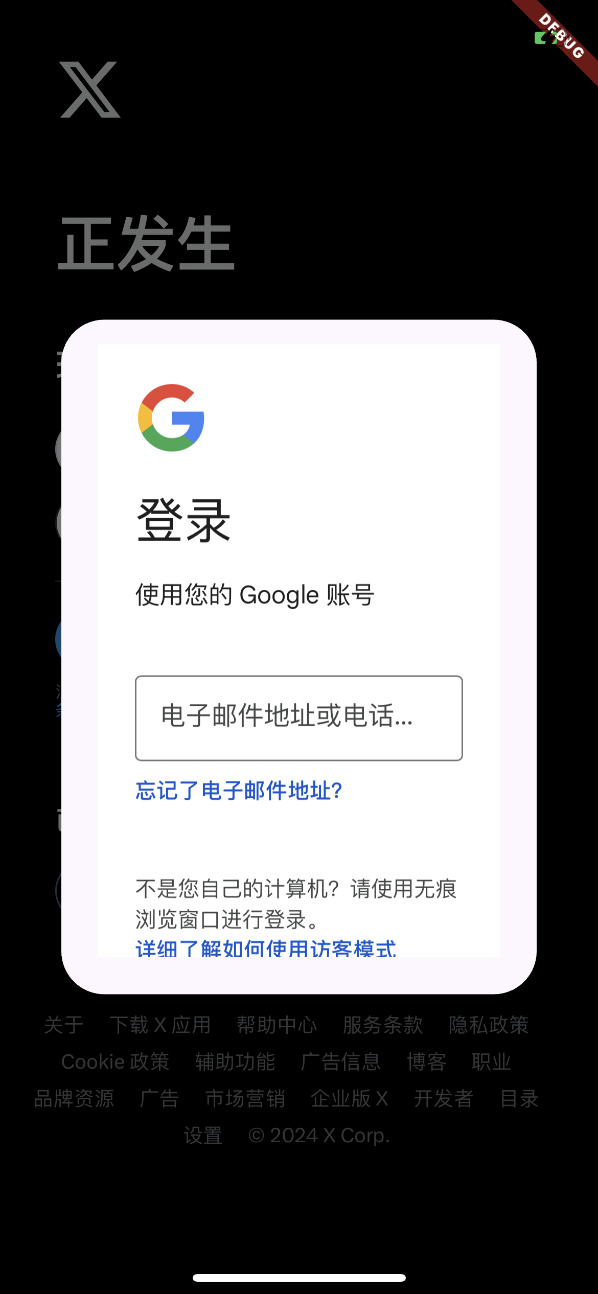 成功调起Google登录